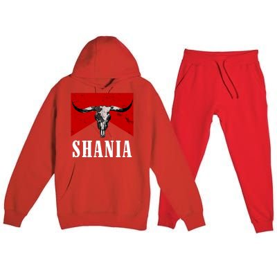 Shania Country Western Bull Premium Hooded Sweatsuit Set