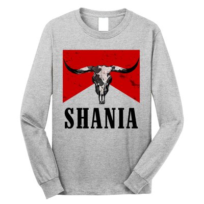 Shania Country Western Bull Long Sleeve Shirt