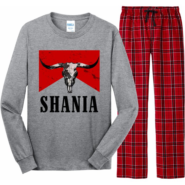 Shania Country Western Bull Long Sleeve Pajama Set