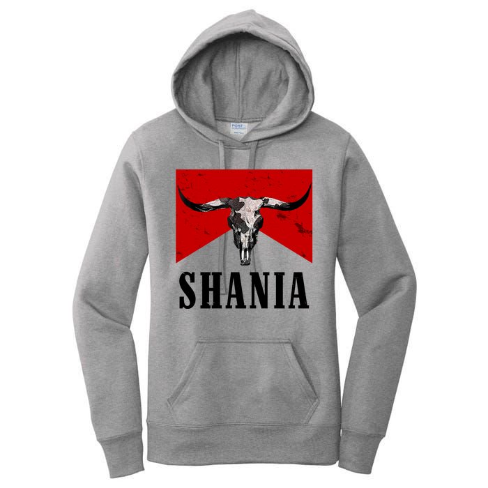 Shania Country Western Bull Women's Pullover Hoodie