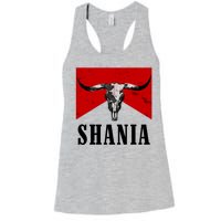 Shania Country Western Bull Women's Racerback Tank