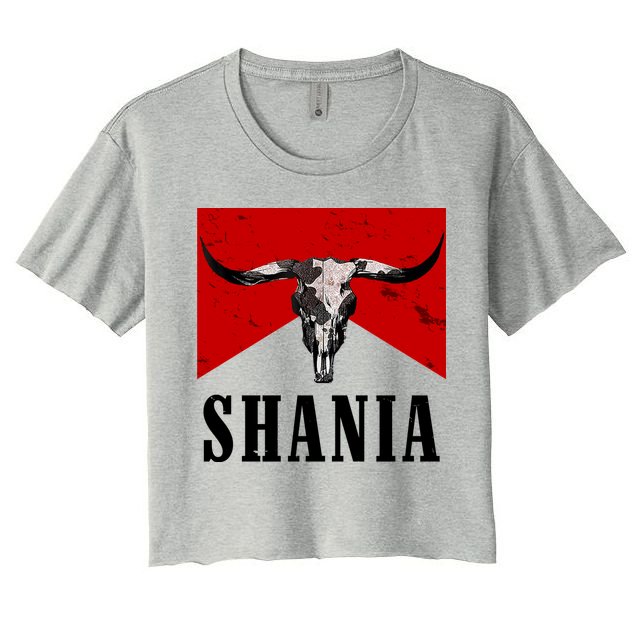 Shania Country Western Bull Crop Top