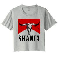 Shania Country Western Bull Women's Crop Top Tee