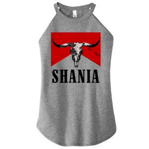 Shania Country Western Bull Women's Perfect Tri Rocker Tank