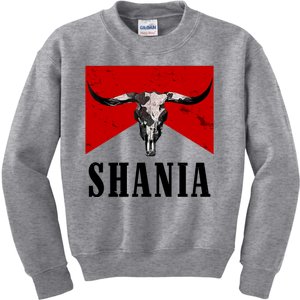 Shania Country Western Bull Kids Sweatshirt