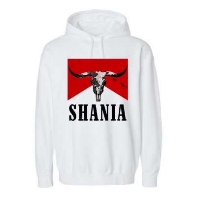 Shania Country Western Bull Garment-Dyed Fleece Hoodie