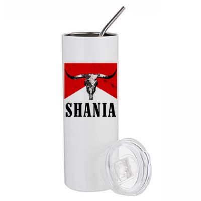 Shania Country Western Bull Stainless Steel Tumbler