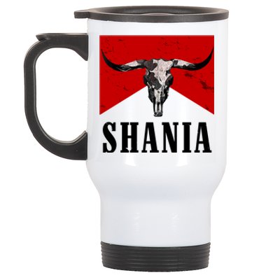 Shania Country Western Bull Stainless Steel Travel Mug