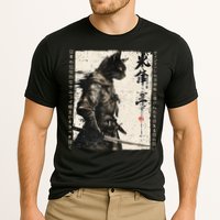 Samurai Cat Warrior Ukiyo Ink Artwork Cat Samurai Performance Shirt
