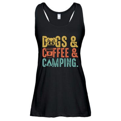 Summer Camping With Dogs And Coffee Ladies Essential Flowy Tank