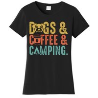 Summer Camping With Dogs And Coffee Women's T-Shirt