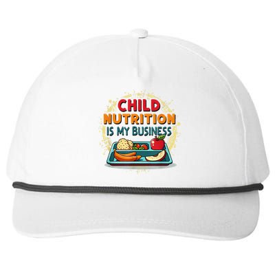 School Cafeteria Worker Lunch Lady Food Tray Child Nutrition Snapback Five-Panel Rope Hat