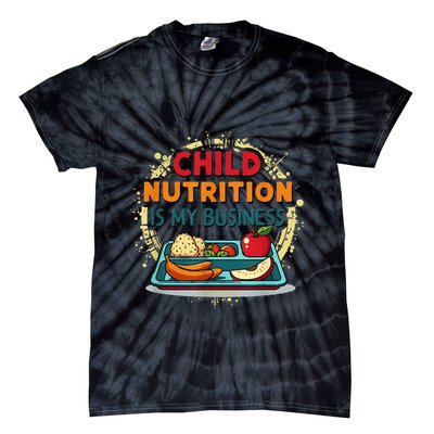 School Cafeteria Worker Lunch Lady Food Tray Child Nutrition Tie-Dye T-Shirt