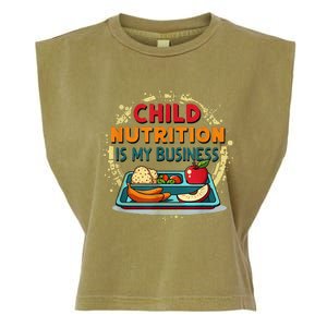 School Cafeteria Worker Lunch Lady Food Tray Child Nutrition Garment-Dyed Women's Muscle Tee