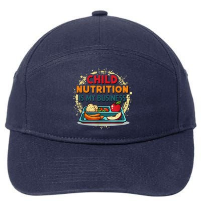 School Cafeteria Worker Lunch Lady Food Tray Child Nutrition 7-Panel Snapback Hat