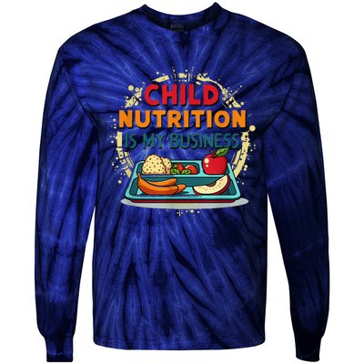 School Cafeteria Worker Lunch Lady Food Tray Child Nutrition Tie-Dye Long Sleeve Shirt