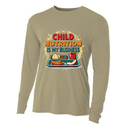 School Cafeteria Worker Lunch Lady Food Tray Child Nutrition Cooling Performance Long Sleeve Crew