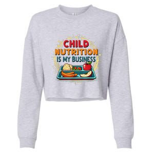 School Cafeteria Worker Lunch Lady Food Tray Child Nutrition Cropped Pullover Crew