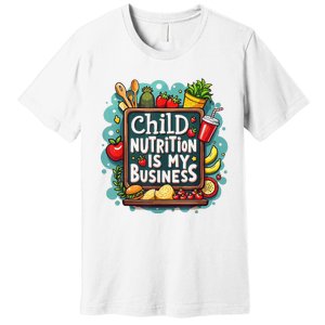 School Cafeteria Worker Lunch Lady Food Tray Child Nutrition Premium T-Shirt