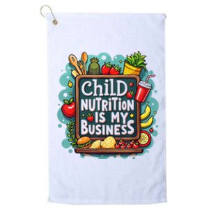 School Cafeteria Worker Lunch Lady Food Tray Child Nutrition Platinum Collection Golf Towel