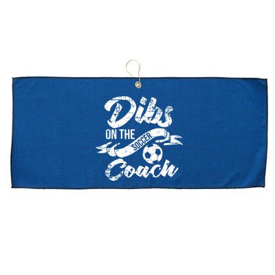 Soccer Coachs Wife Girlfriend Dibs On The Coach Large Microfiber Waffle Golf Towel