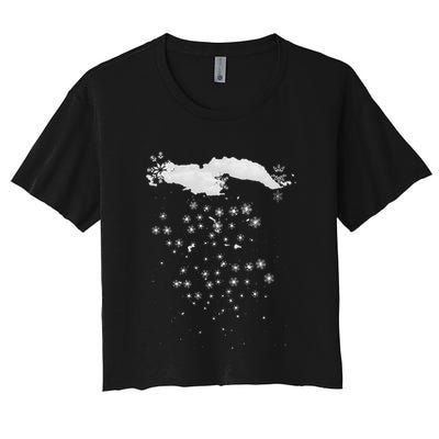 Snowflake Costume Winter Christmas Matching Crop Top