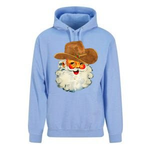 Santa Cowboy Western Christmas Xmas Holiday Pajamas Unisex Surf Hoodie