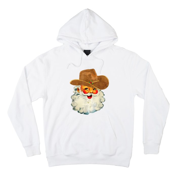 Santa Cowboy Western Christmas Xmas Holiday Pajamas Hoodie