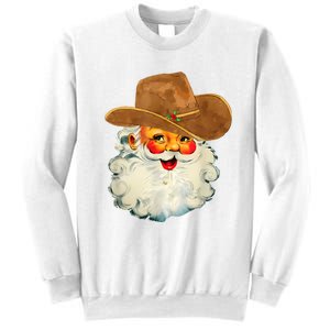 Santa Cowboy Western Christmas Xmas Holiday Pajamas Sweatshirt