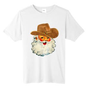 Santa Cowboy Western Christmas Xmas Holiday Pajamas Tall Fusion ChromaSoft Performance T-Shirt