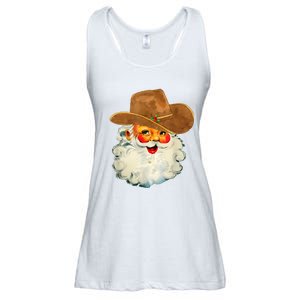 Santa Cowboy Western Christmas Xmas Holiday Pajamas Ladies Essential Flowy Tank