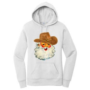 Santa Cowboy Western Christmas Xmas Holiday Pajamas Women's Pullover Hoodie