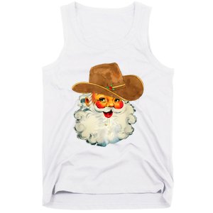 Santa Cowboy Western Christmas Xmas Holiday Pajamas Tank Top