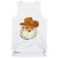 Santa Cowboy Western Christmas Xmas Holiday Pajamas Tank Top