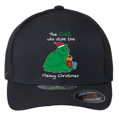 Santa Cat Who Stole Meowy Xmas Boxes Funny Christmas Gift Funny Gift Flexfit Unipanel Trucker Cap