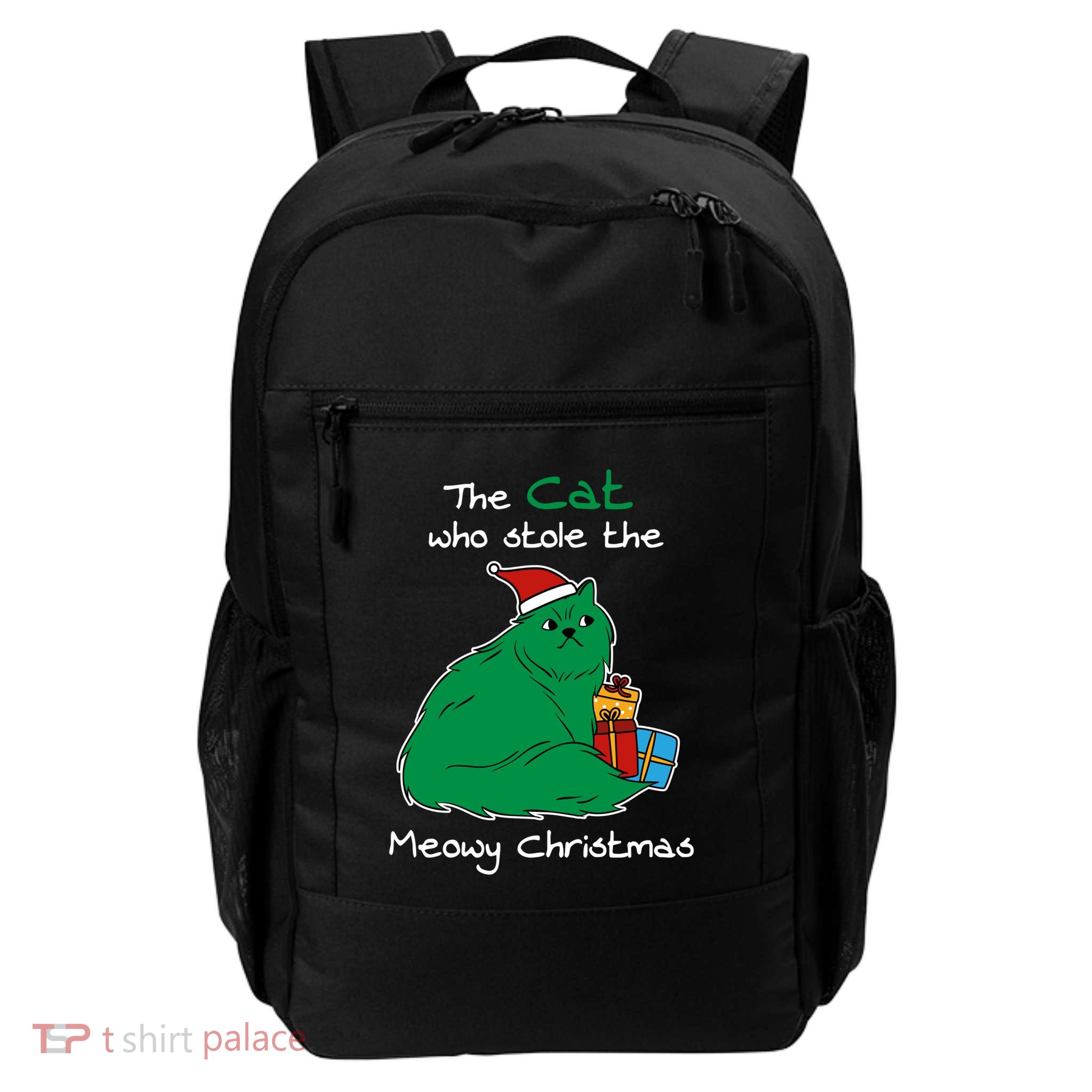 Santa Cat Who Stole Meowy Xmas Boxes Funny Christmas Gift Funny Gift Backpack