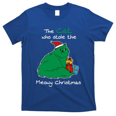 Santa Cat Who Stole Meowy Xmas Boxes Funny Christmas Gift Funny Gift T-Shirt