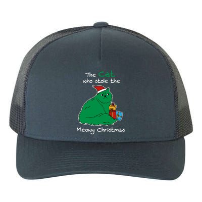 Santa Cat Who Stole Meowy Xmas Boxes Funny Christmas Gift Funny Gift Yupoong Adult 5-Panel Trucker Hat