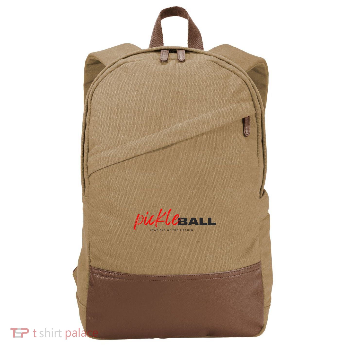 Stay Cool with this Pickleball Design Cotton Canvas Backpack