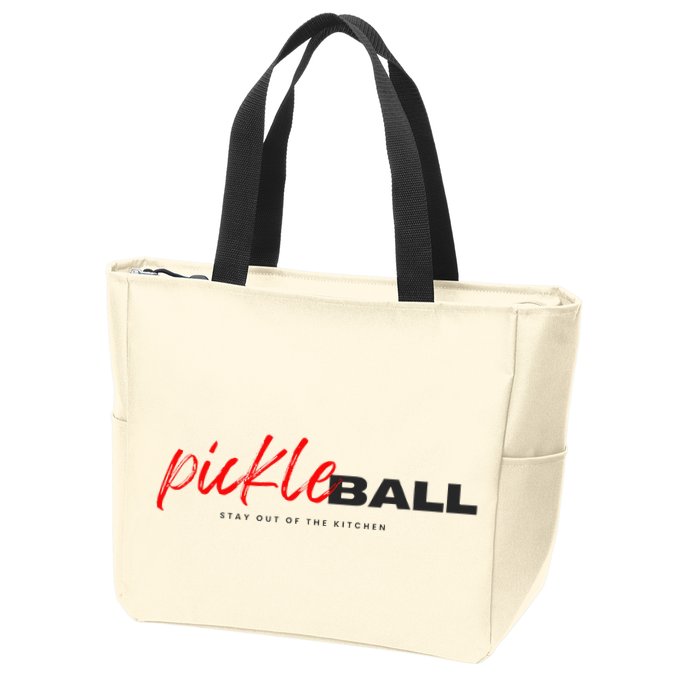 Stay Cool with this Pickleball Design Zip Tote Bag