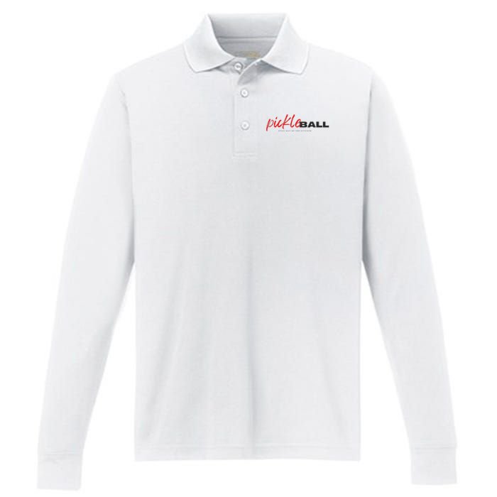 Stay Cool with this Pickleball Design Performance Long Sleeve Polo