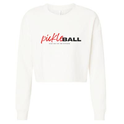 Stay Cool with this Pickleball Design Cropped Pullover Crew