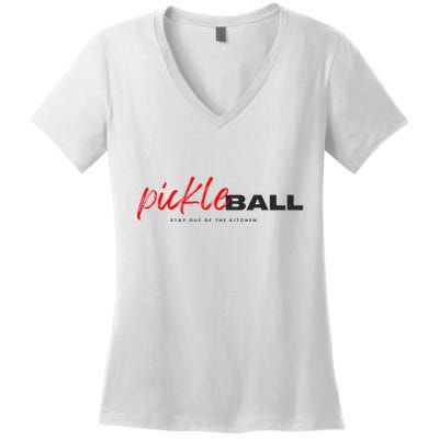 Stay Cool with this Pickleball Design Women's V-Neck T-Shirt