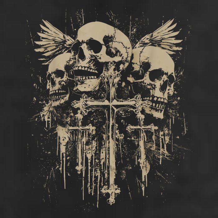 Skull Cross Wings Goth Alt Grunge Gothic Emo Aesthetic 15oz Campfire Ceramic Mug