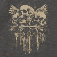 Skull Cross Wings Goth Alt Grunge Gothic Emo Aesthetic Vector Backpack