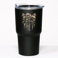 Skull Cross Wings Goth Alt Grunge Gothic Emo Aesthetic Tumbler