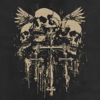 Skull Cross Wings Goth Alt Grunge Gothic Emo Aesthetic Tumbler