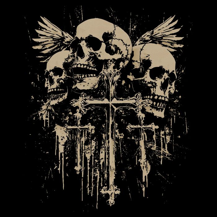 Skull Cross Wings Goth Alt Grunge Gothic Emo Aesthetic Cooling Performance Long Sleeve Crew