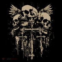Skull Cross Wings Goth Alt Grunge Gothic Emo Aesthetic Youth Performance Sprint T-Shirt