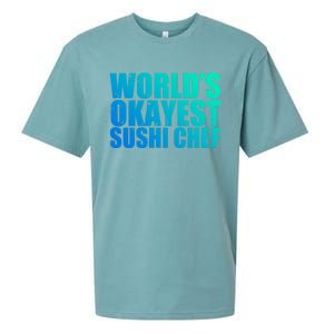 Sushi Chef: Worlds Okayest Funny Gift Sueded Cloud Jersey T-Shirt